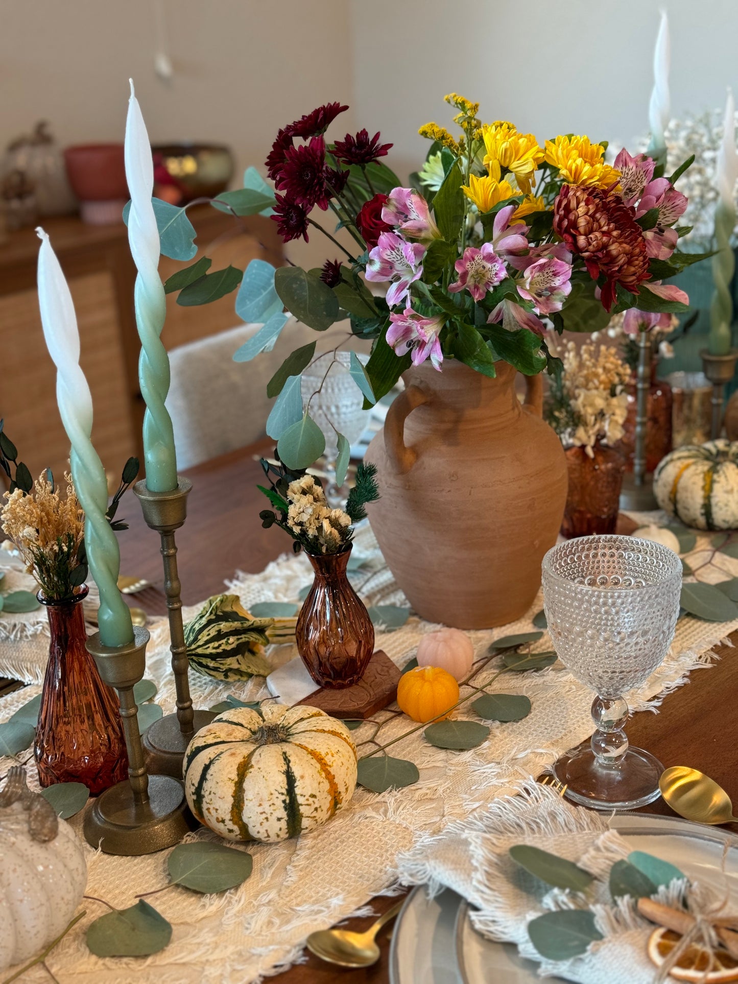 Earthen Glow Tablescape